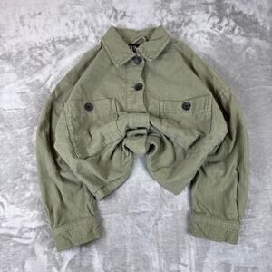 ZARA Green corduroy Jacket Women’s Size XS western